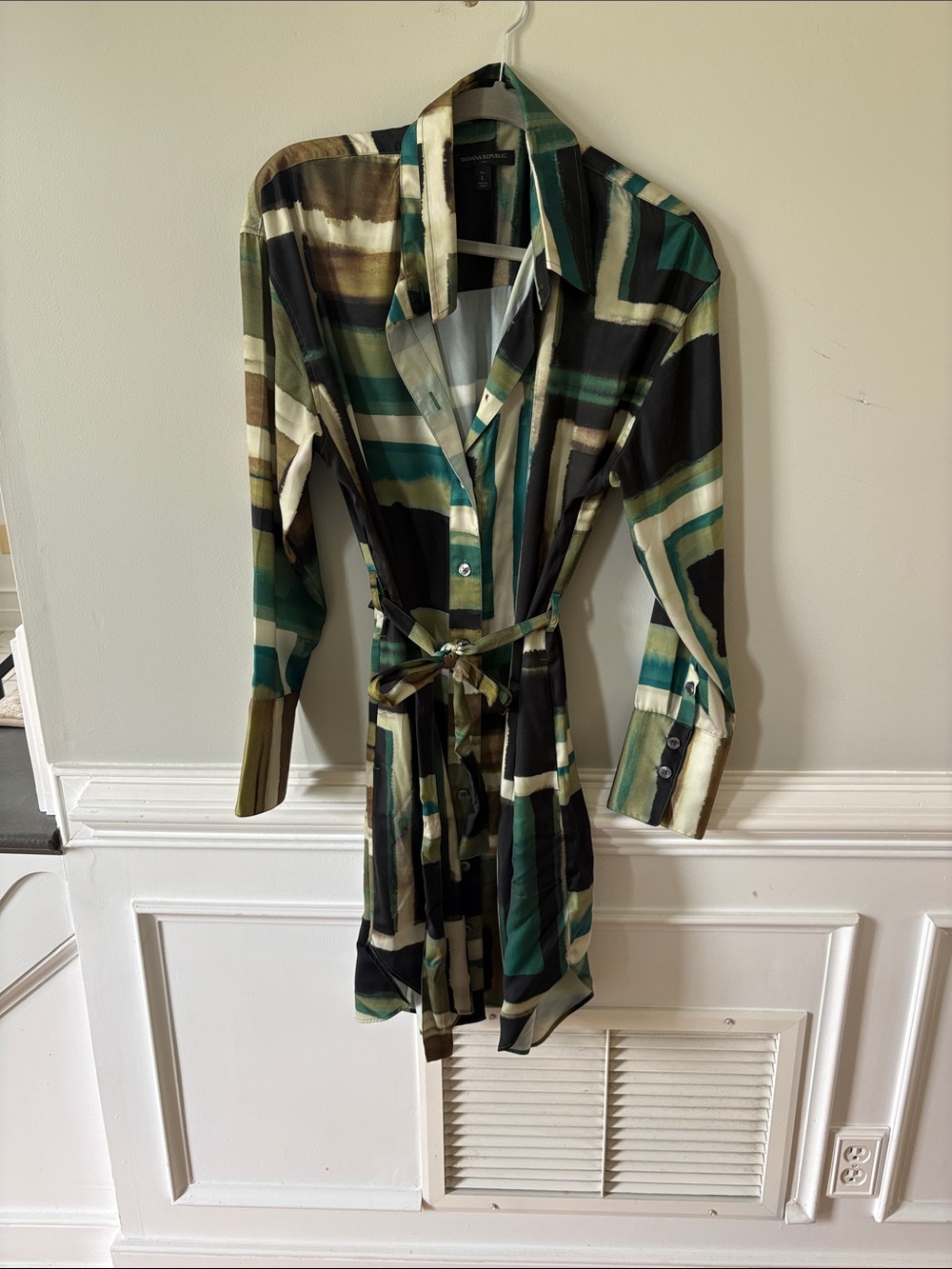 Banana Republic Factory Belted Shirt Dress size Large Tall